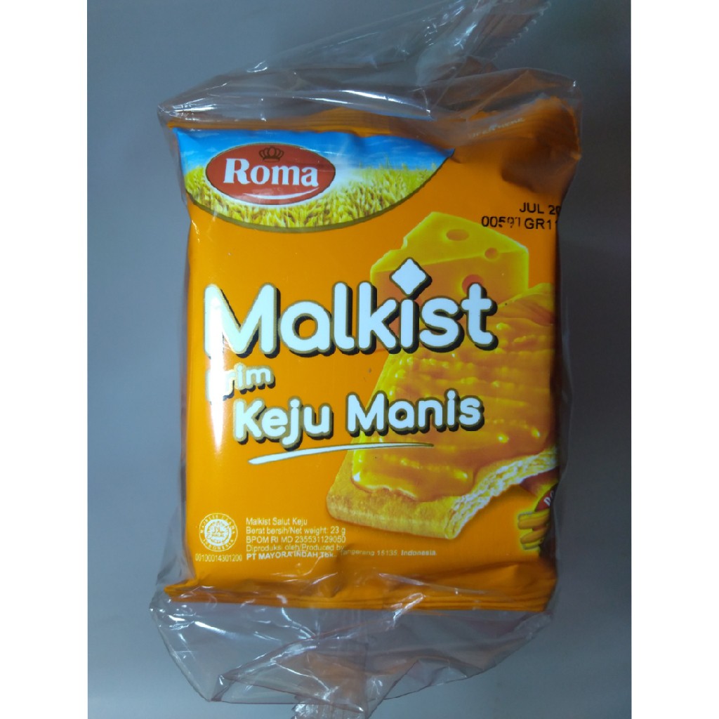 

Roti Roma Malkist Krim Keju Manis Renceng (isi 10 + 2 pcs)