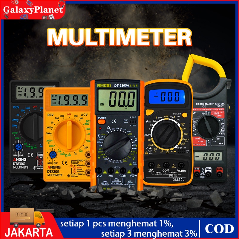 Multimeter Digital AC/DC Voltage Tester / Multitester Digital/Avometer Digital XL830L/DT830