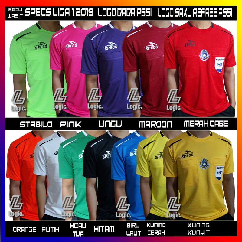 Baju Wasit ( Logo DADA PSSI~ Logo SAKU REFEREE~SPECS 2019 liga 1) kain MILANO