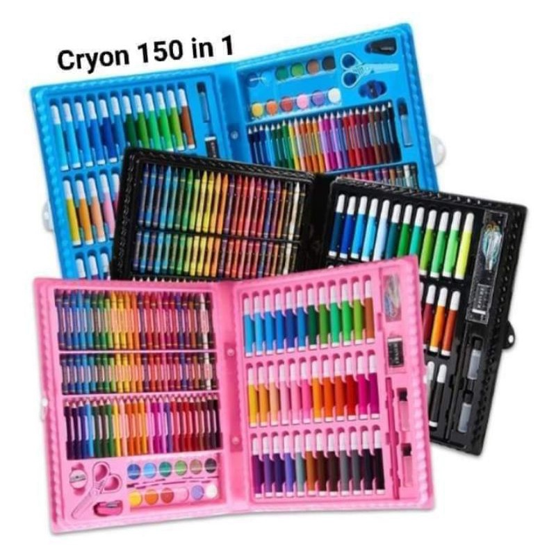 

Crayon 150 in 1 / Pensil warna spidol melukis/ cat air kuas krayon lilin