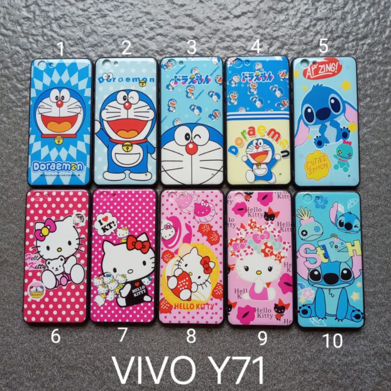 Case gambar Vivo Y71 motif cewek ( 2 motif ) soft softcase softshell silikon cover casing kesing housing