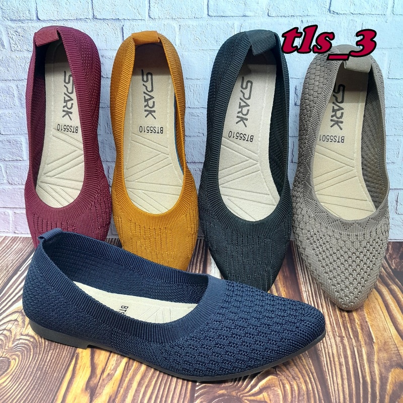 Sepatu Flatshoes Spark Bts 32/55 Original 36-40 Sepatu Balet Rajut Import