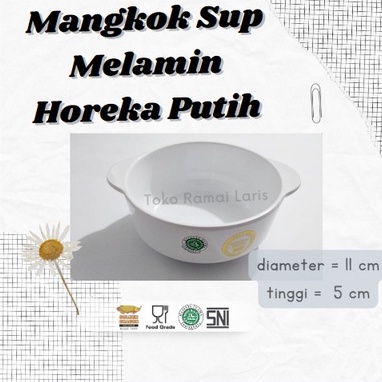 MANGKOK SUP PUTIH W6505 mangkok MELAMIN 5 inch PUTIH Golden Dragon seri HOREKA, MANGKOK KECIL