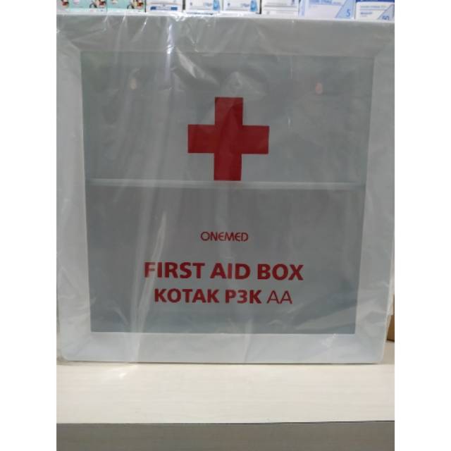 FIRST AID BOX KOTAK P3KAA ONEMED / Kotak p3k dinding 2 ruang / kotak obat / kotak p3k / p3k dinding / kotak p3k dinding