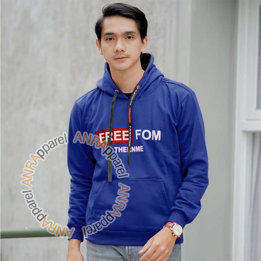 FREEFOM HOODIE PRIA - Sweater Hoodie Jumper Free FOM Cowok - Bahan Fleece