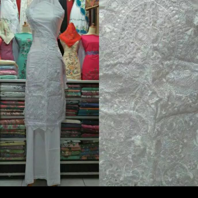 Bukittinggi Original Mukena Bordir Mewah Putih Bordiran Sulaman