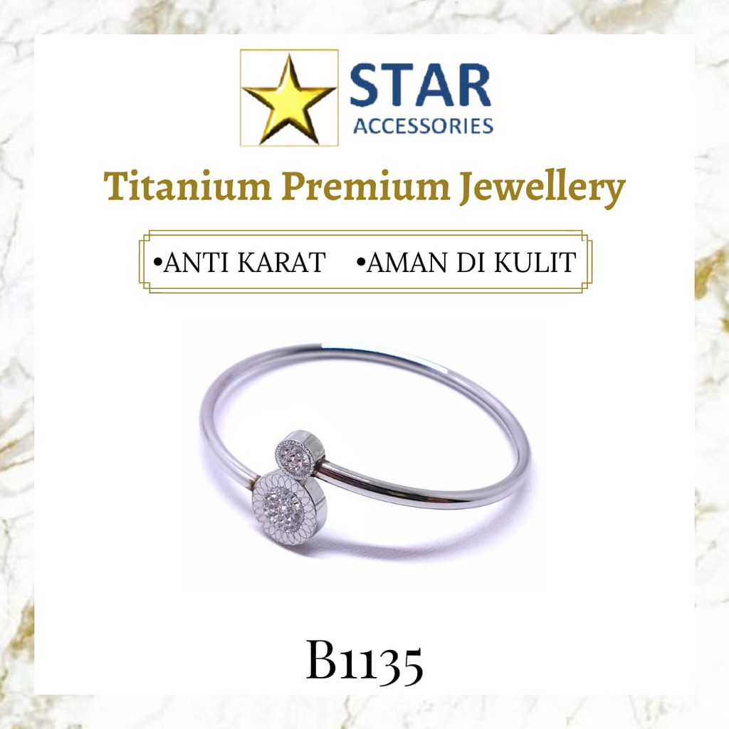 Gelang Titanium Cartier Silver | Gelang Titanium Bermerk Perak