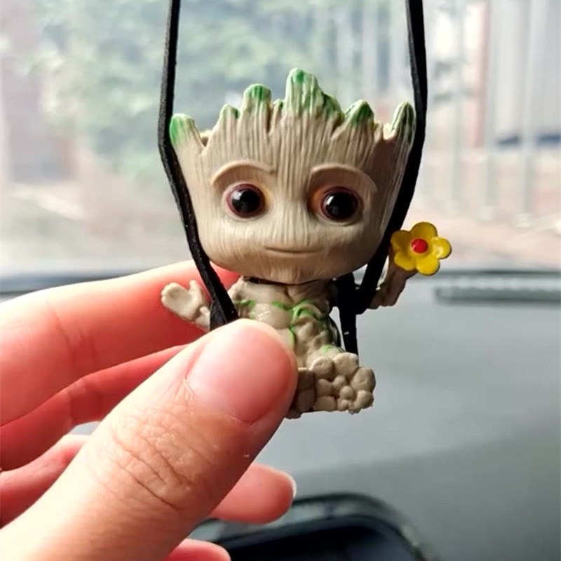 Ornamen Gantung Model Boneka Groot Untuk Spion Tengah Mobil