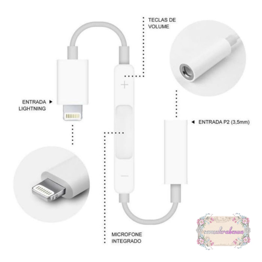 mh020 Lightning AdapterJack audio jack 3.5mm SB3794