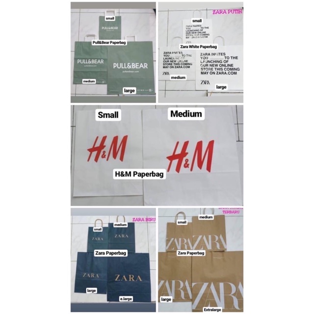 

(H&M,P&B,Zara,Stradivarius) Paper Gift