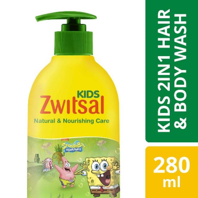 Zwitsal Sabun Dan Shampoo Anak 2 in 1 Natural & Nourishing 280 ml