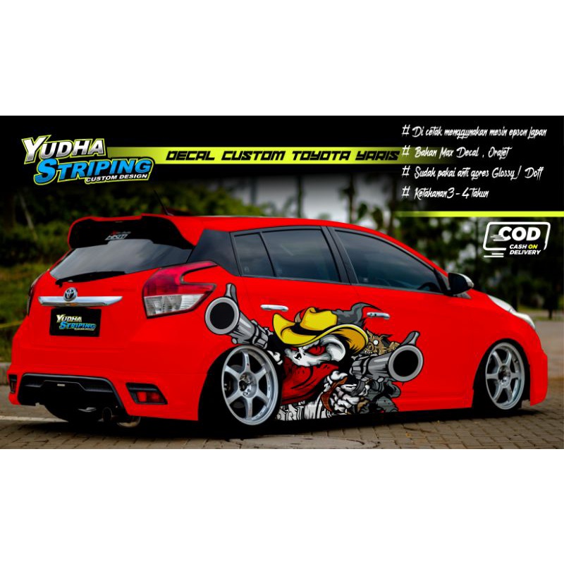 STICKER VARIASI DECAL TOYOTA YARIS