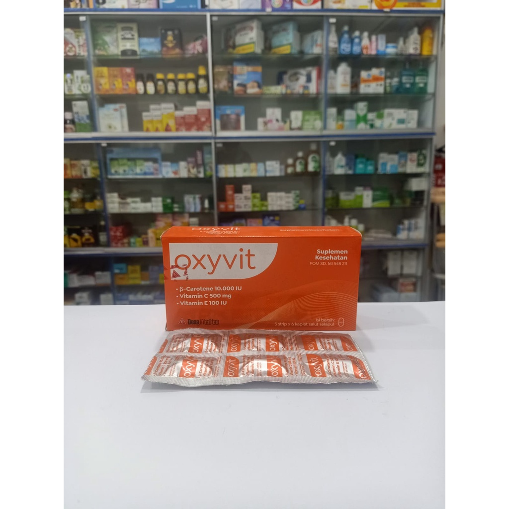 Oxyvit Vitamin C Plus Vitamin E Suplemen Kesehatan Tubuh Per Strip Isi 6 Kaplet