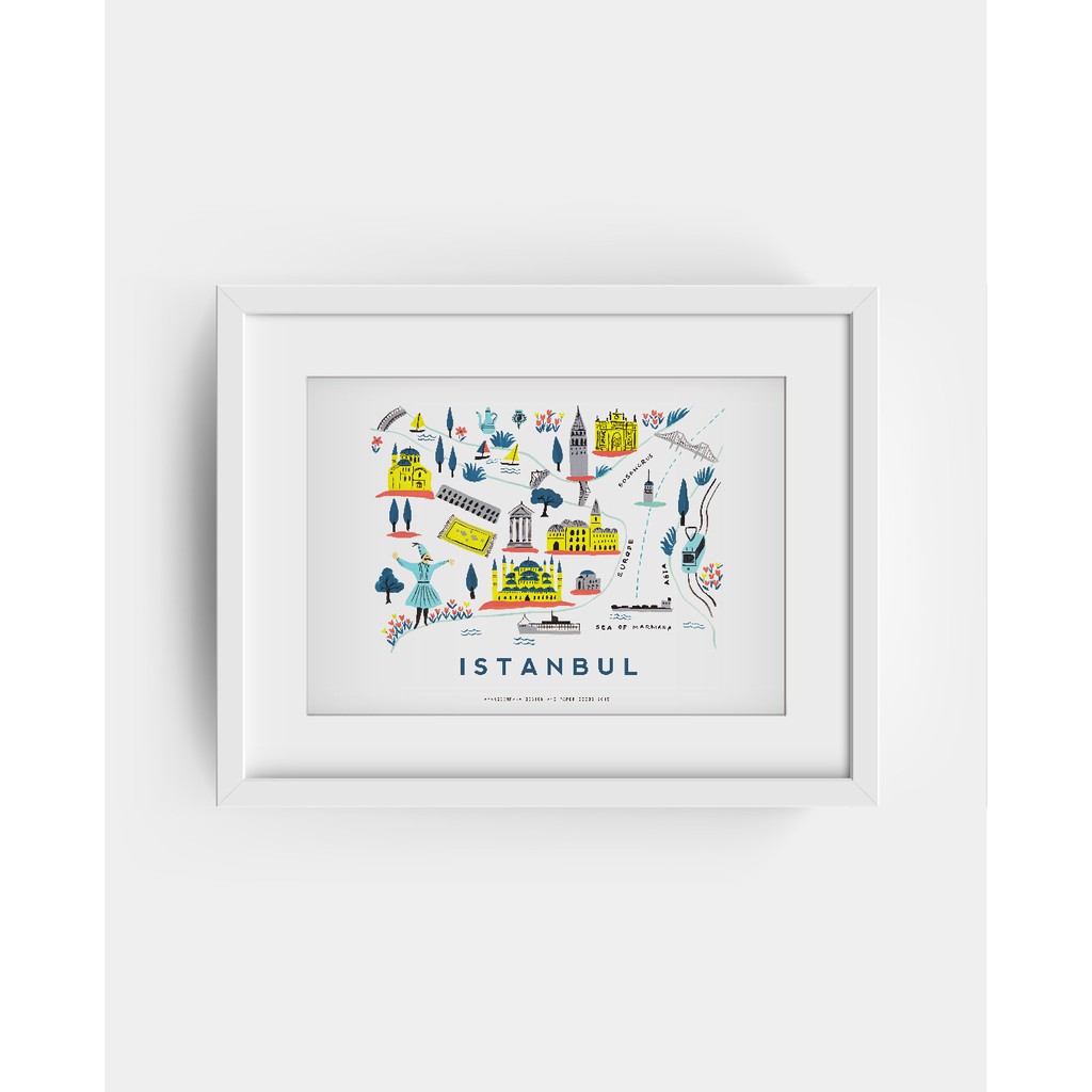 

Istanbul map poster