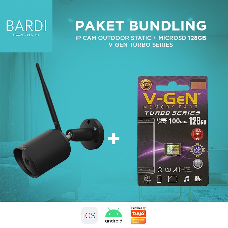 Jual BARDI Smart Outdoor STC IP Camera CCTV Wifi + Micro SD 128GB VGEN