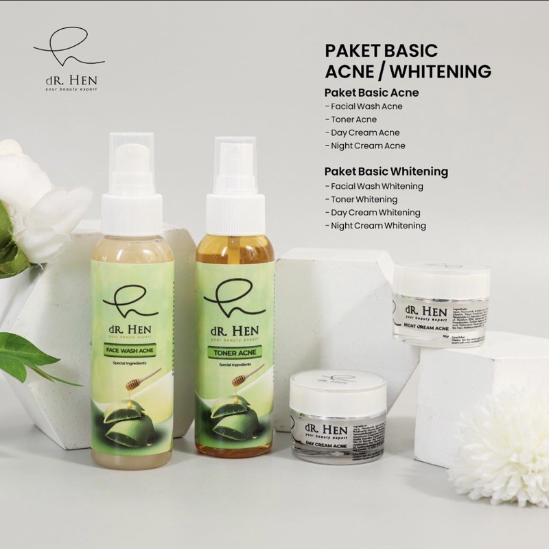 Paket Basic Acne / Whitening — dR. HEN Skincare by dr. Richard Lee