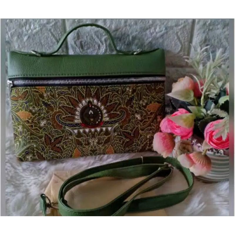 tas selempang clutch persit batik