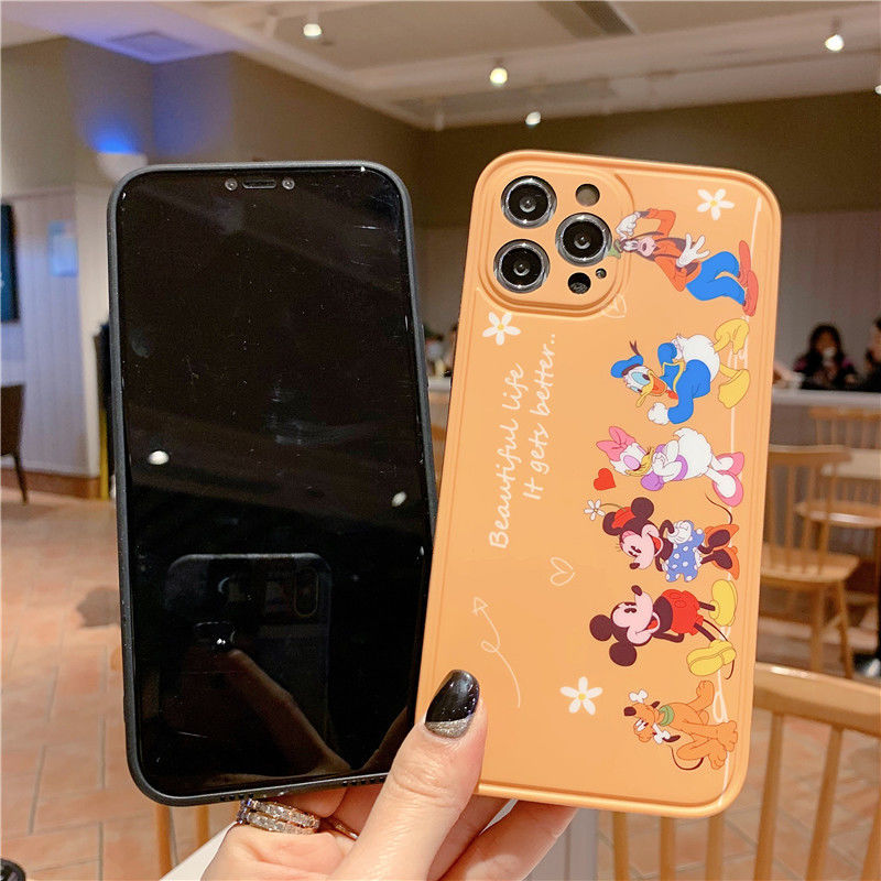 Soft Case Silikon Motif Mickey / Donald Duck Untuk iPhone 12 12promax 7 8Plus XS XR XSMAX 11promax