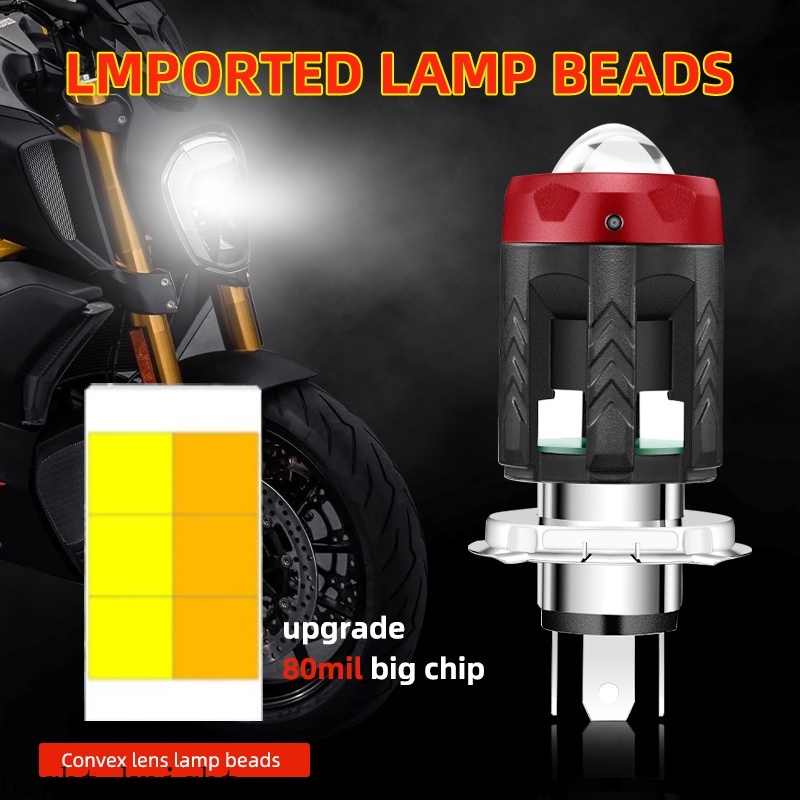 Lampu Depan Motor H4 Ba20d Warna-Warni Dengan Aplikasi Kontroler