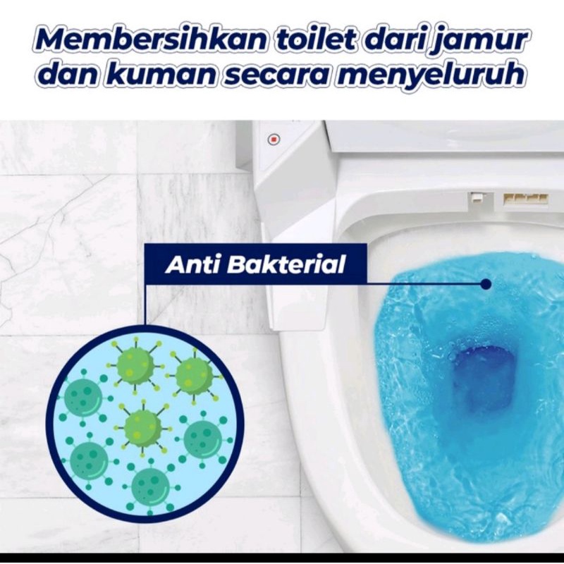 DAHLIA BLUE CLEAN ANTI BAU ANTI JAMUR  / TABLET BIRU PEMBERSIH TOILET / CLOSET TOILET ISI 3