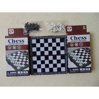  Mainan  jadul  catur magnet papan lipat magnetic game  chess 