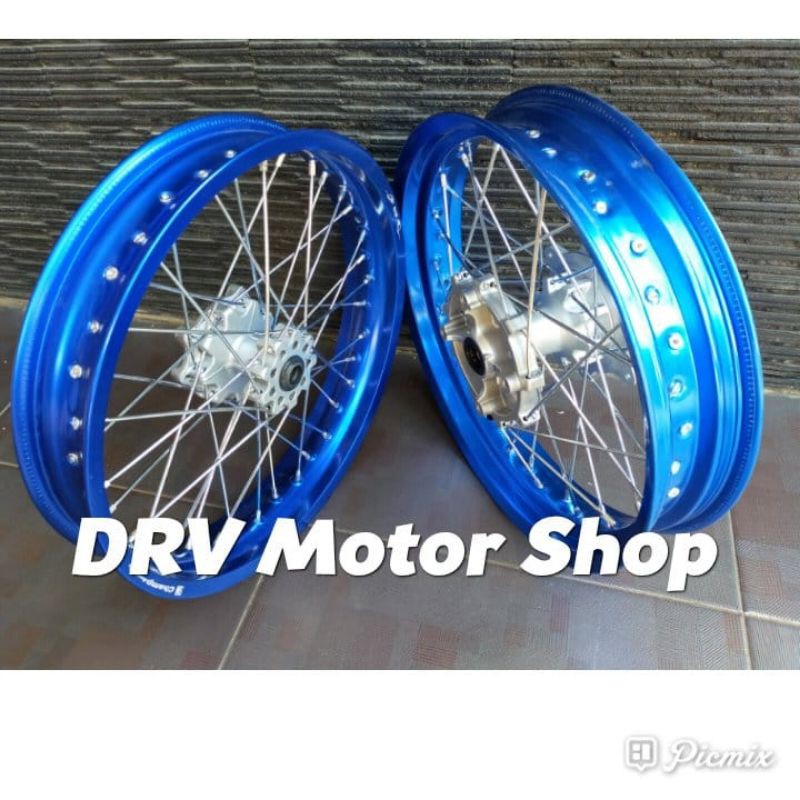 Sepaket Velg HONDA CRF 150 L - Velg Sumo CRF 300-350 Ring 17 Tromol Sudah Ori