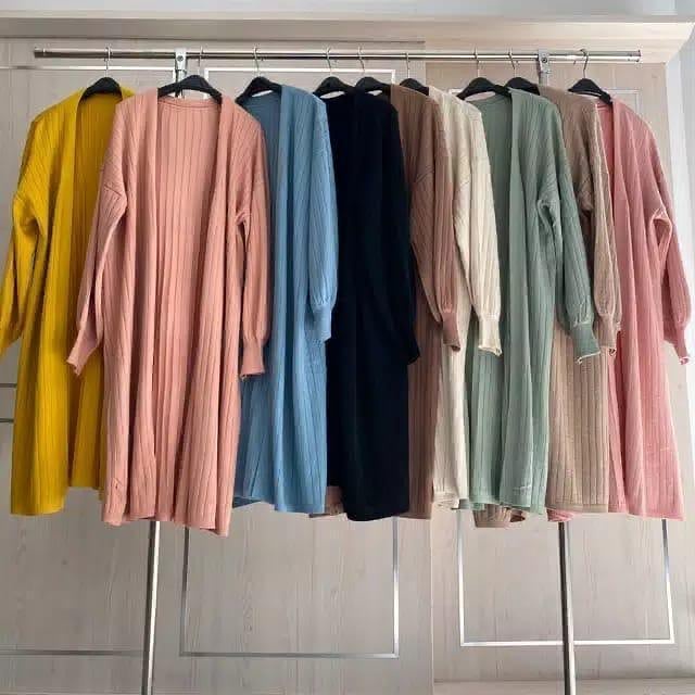 Cardigan Rajut Panjang Long Balony Outwear Korean Style