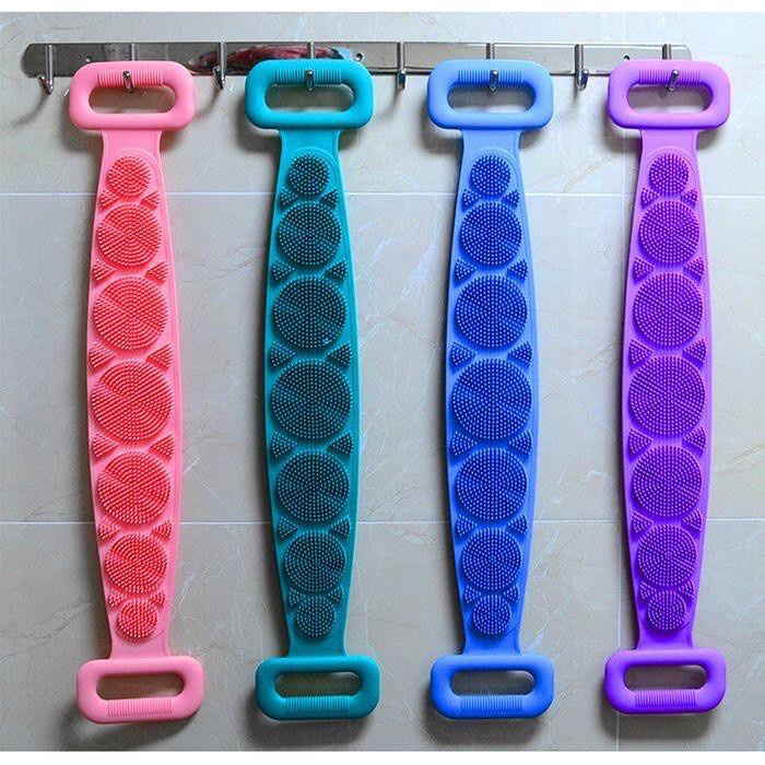 Sikat Punggung Badan Silikon - Kain Scrubber Alat Penggosok