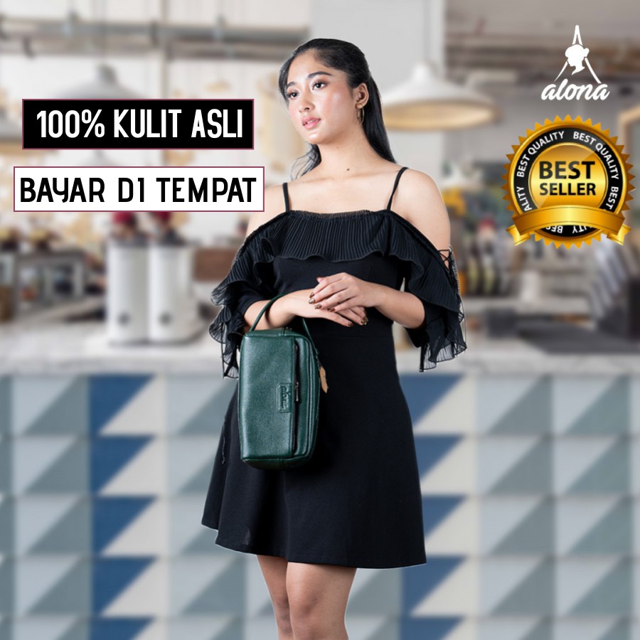 Tas wanita tas kulit asli Alona Pouch Premium