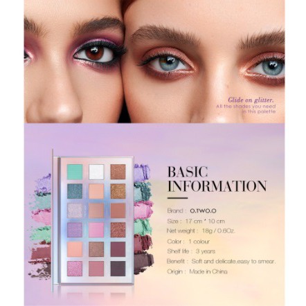 O.TWO.O Borealis 18 Colors Eyeshadow Palette cjr 1006