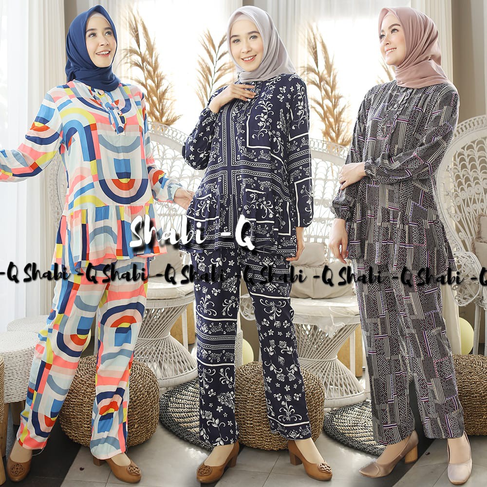 Piyama/pajamas/baju rumah/baju tidur adem QIARA SET PAJAMAS vol.2 Shabi-Q group Binbush