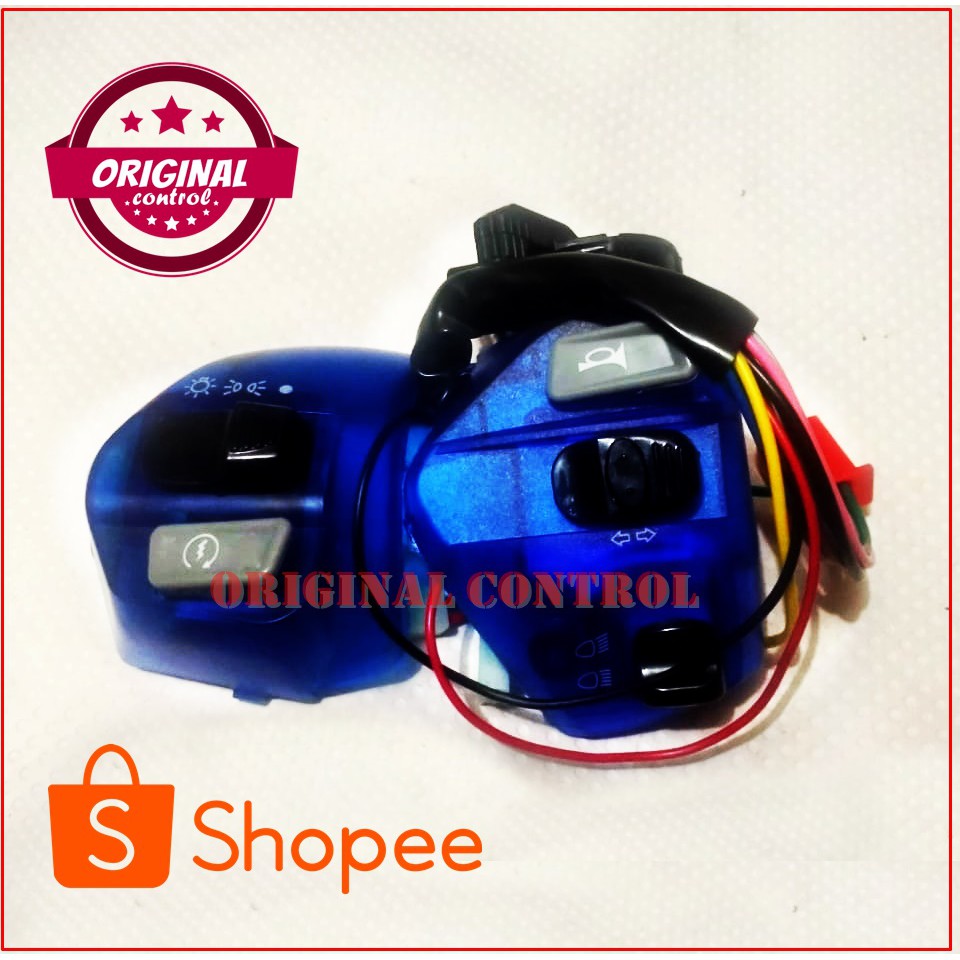 Saklar Switch Lampu Motor Yamaha Untuk Semua Type Mio , Jupiter MX , Jupiter Z Transparan - BIRU