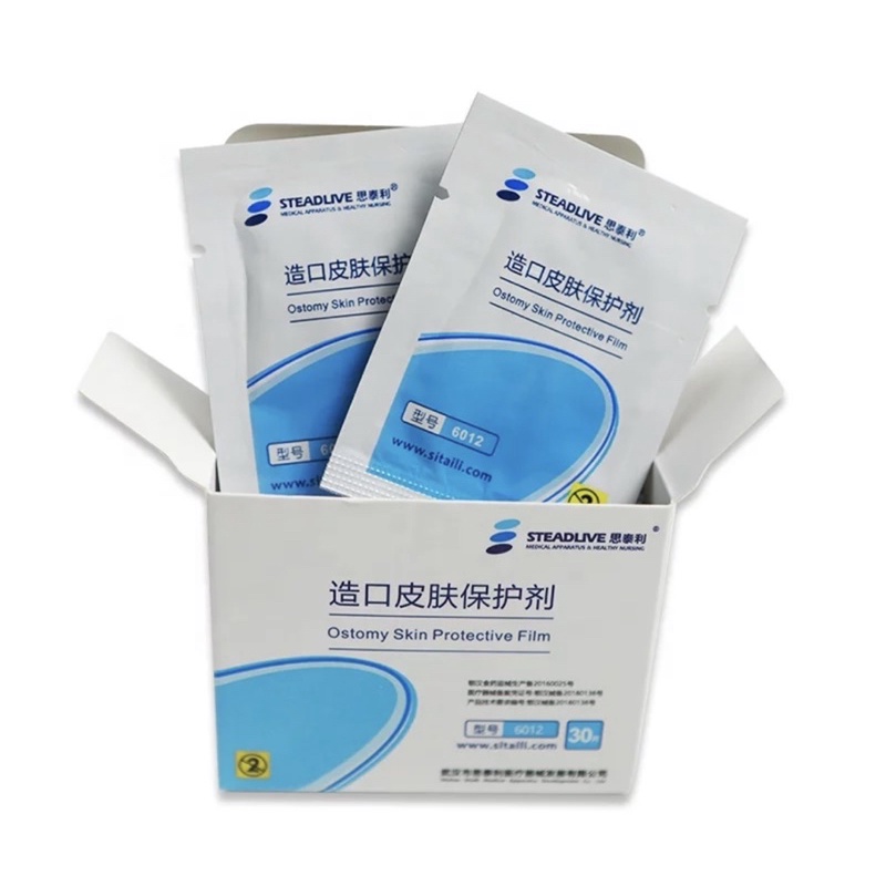 Ostomy Skin Protective Film Wipes / Steadlive Tisu Perekat Kantong Kolostomi