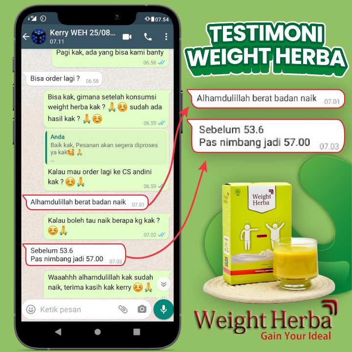 WEIGHT HERBA Susu Penambah Berat Badan 100% Original Kaya Susu Kambing Etawa Murni Asli Tanpa Efek Samping Temulawak Daun kelor Rendah Gula Baik Untuk Penderita Diabetes Kolesterol