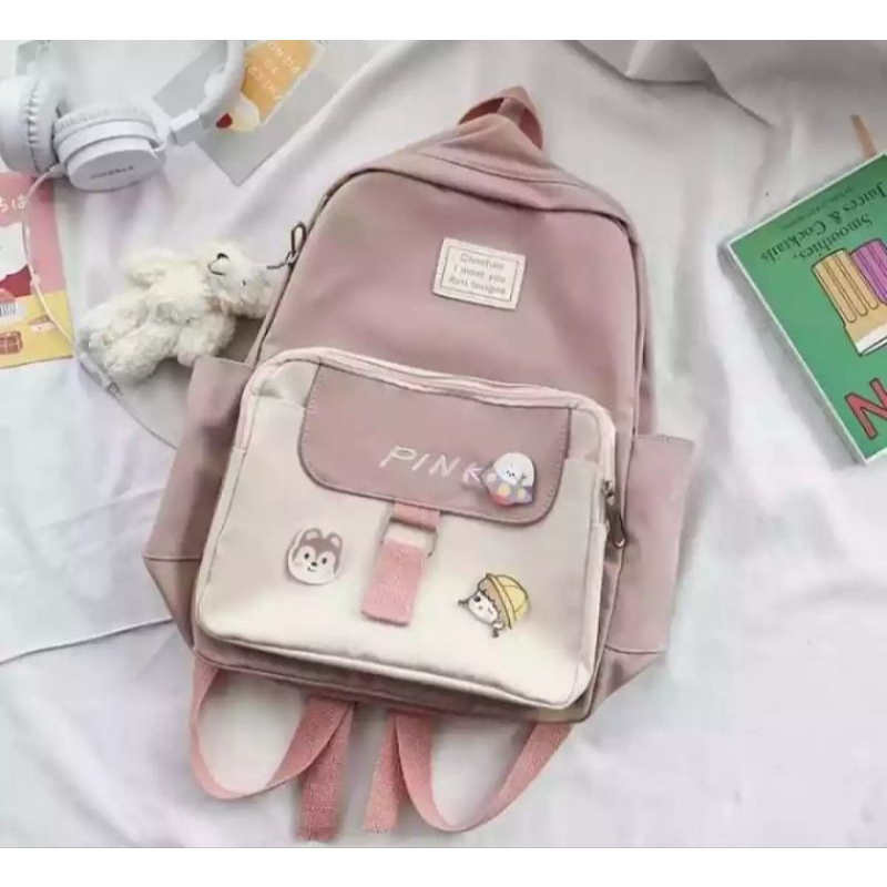 Tas Ransel Sekolah Wanita SMP SMA Lucu / Tas Ransel Anak Wanita Korea / Tas Ransel Sekolah Lucu Imut