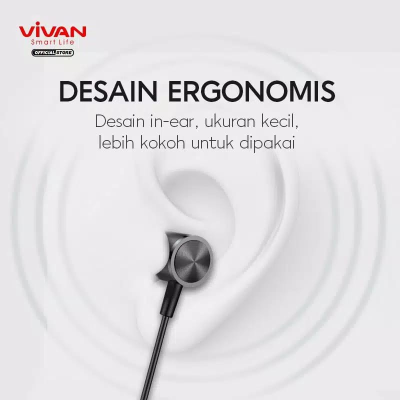 C_    Headset VIVAN Q11S Earphone In Ear Metal Wired Bass Stereo Ergonomic Design