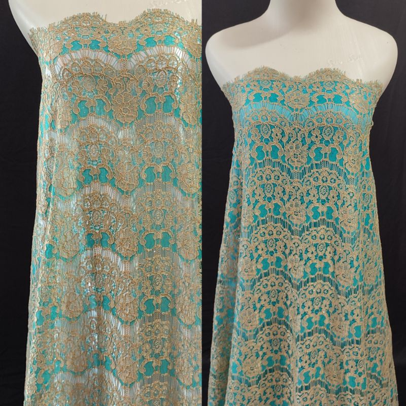 Kain Brukat Brokat Renda 2 Warna / IMPORT PREMIUM / HARGA PER 0.5 METER