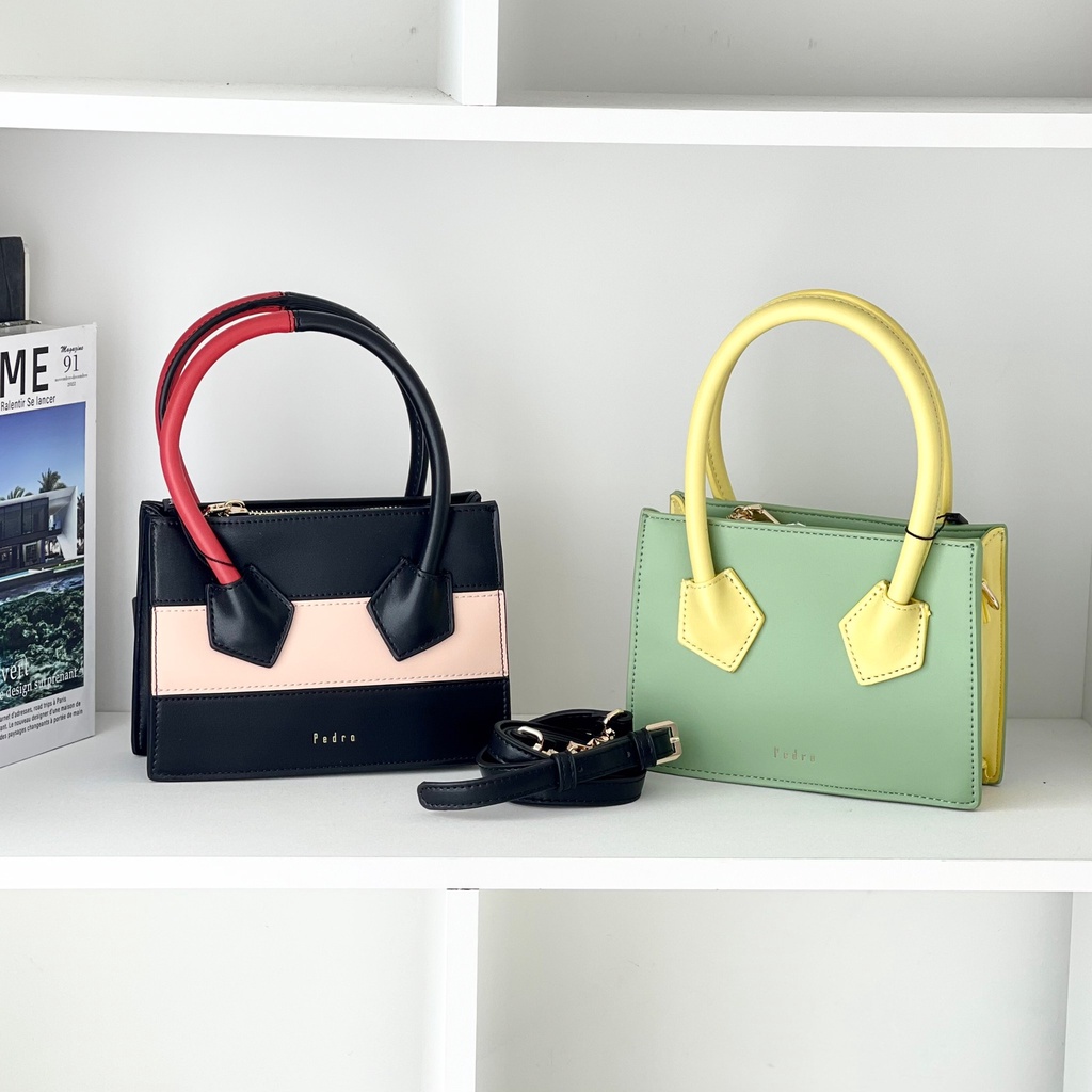 TAS IMPORT PEDRO STRUCTURED TOP HANDLE BAG 01108