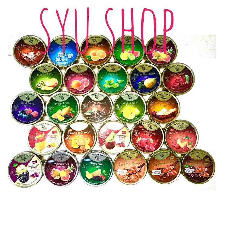 Jual Cavendish & and harvey candy permen cola mint lemon berry tropical