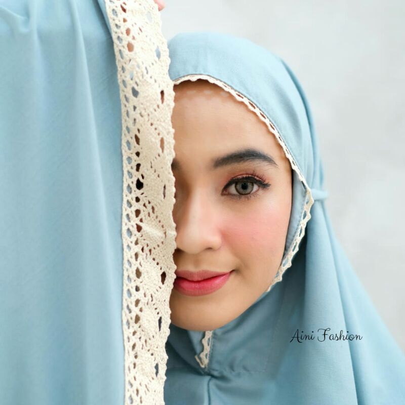 Mukena Dewasa Premium Jumbo Polos Bahan Katun Halus Dan Adem