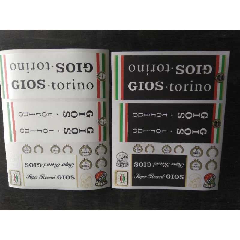Sticker decal frame sepeda balap road bike jadul vintage GIOS TORINO