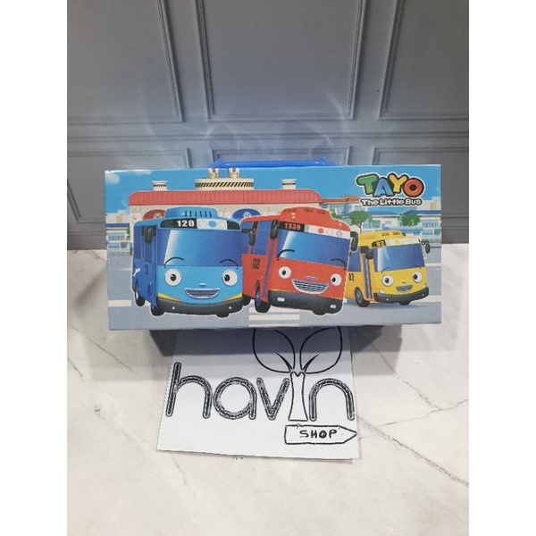 KOTAK PENSIL ada KODE biasa  PASSWORD 3 TINGKAT/PENCIL CASE KODE BIASA-TAYO kodebiasa