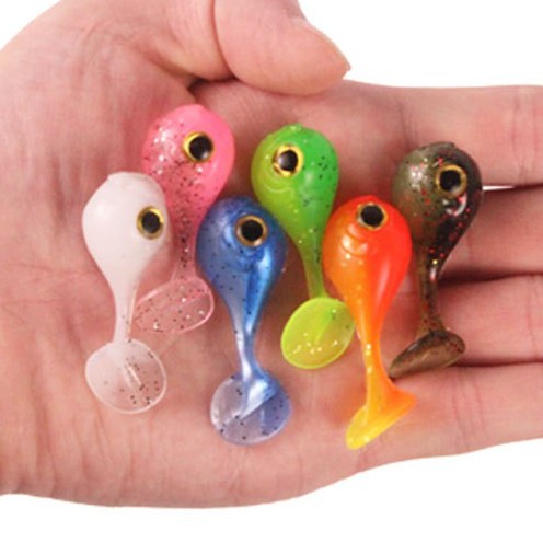 1Pcs Soft Fishing Lure Umpan Pancing Lifelike Bighead Fish 4.5CM 3G Swimbait Bass Wobbler Sinking Ikan Kail Memancing Tackle