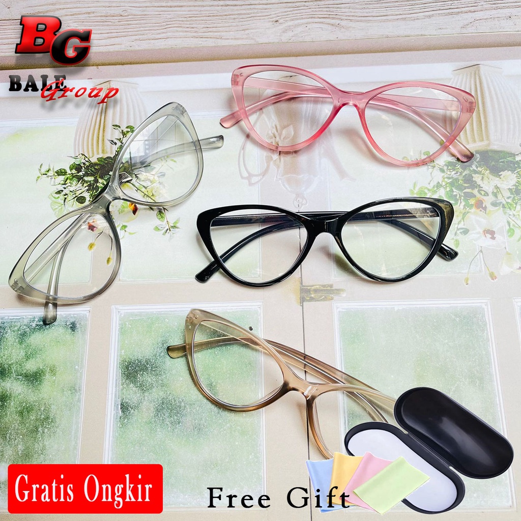 KACAMATA CAT EYE MURAH Retro Terbaru Cat Eye Wanita/Pria Import Kacamata Fashion Fuji