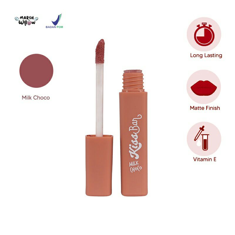 MARSHWILLOW Kiss Bar Milk Choco Lip Liquide Original BPOM