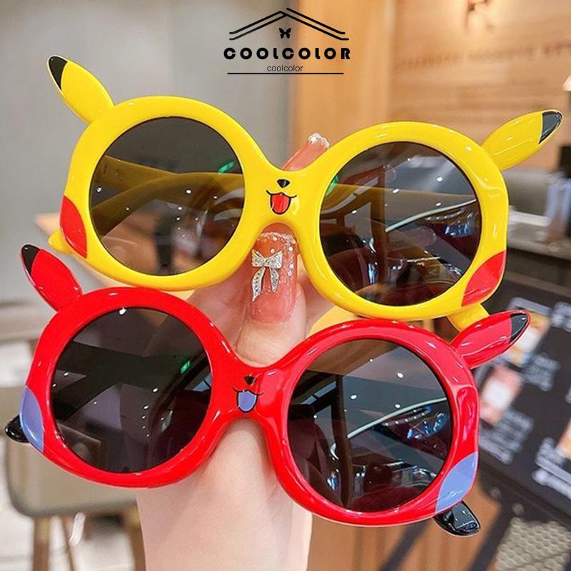 COD⭐Kacamata Kartun Pikachu Kacamata Perlindungan UV Polarized Sunshade Anak-anak- cl