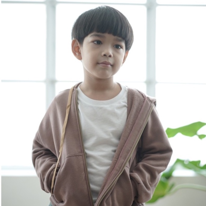 HOODIE GOODIE Kids Zipper Mocca