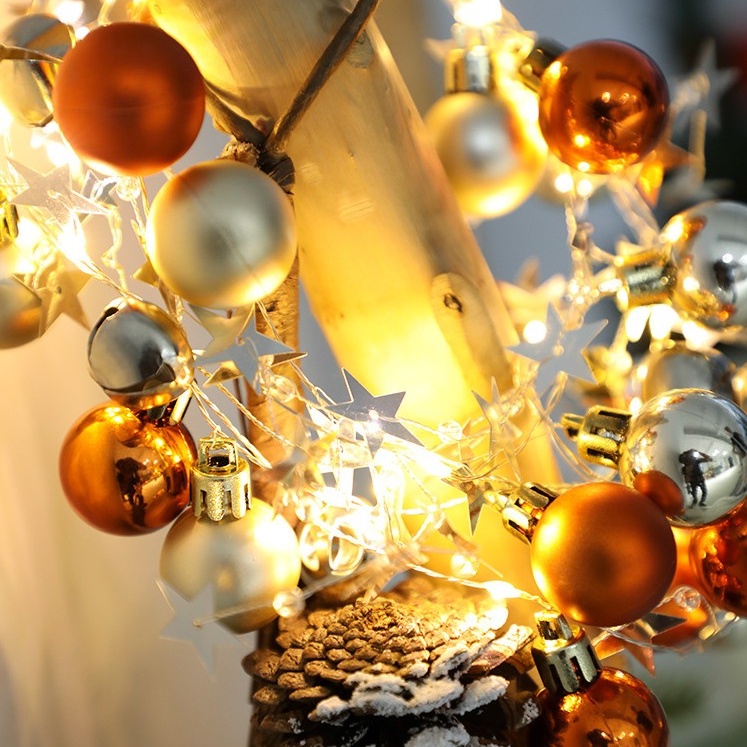 [ 2M Christmas Ball Star Light String Decoration for Home Wedding New Year Party Xmas Festival Party ]