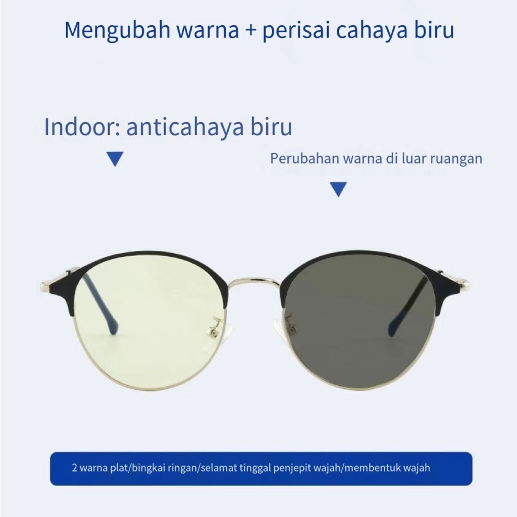 Frame Kacamata Anti Radiasi Korean Fashion Kacamata Bulat Eyeglasses Import