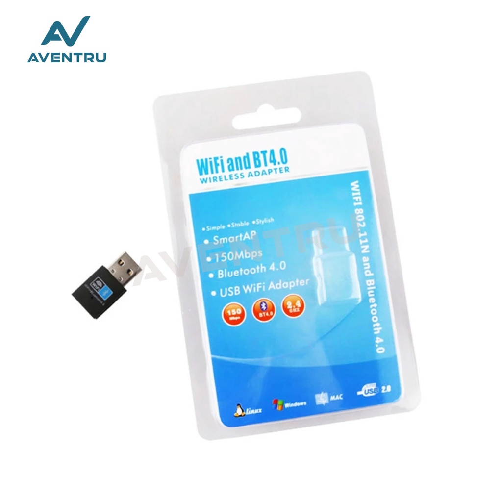 Mini USB WiFi Bluetooth 2in1 Dongle Receiver Wireless Adapter Adaptor USB